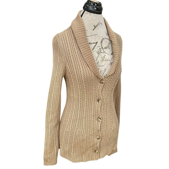 Ann Taylor Womens Sweater Medium Cardigan Grannycore Light Academia Long Sleeve - Picture 3 of 16